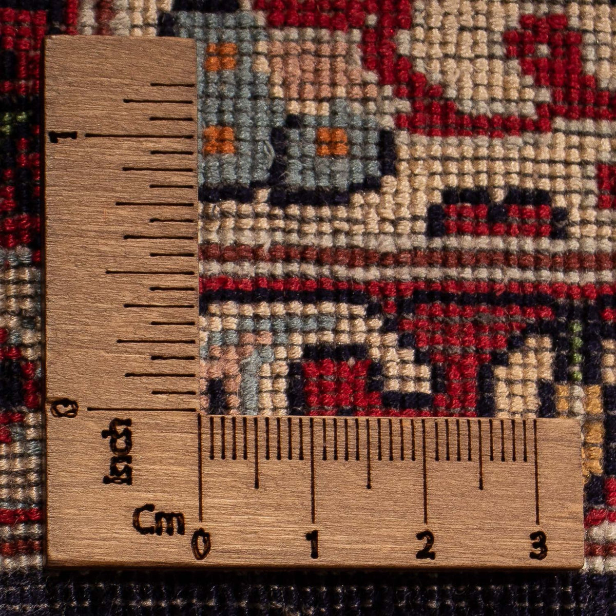 Tappeto orientale - Indo - 123 x 81 cm - blu scuro