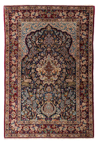 Tappeto Persero - Isfahan - Premio - 173 x 117 cm - blu scuro