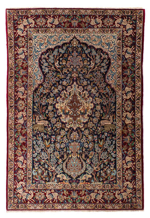 Tappeto Persero - Isfahan - Premio - 173 x 117 cm - blu scuro