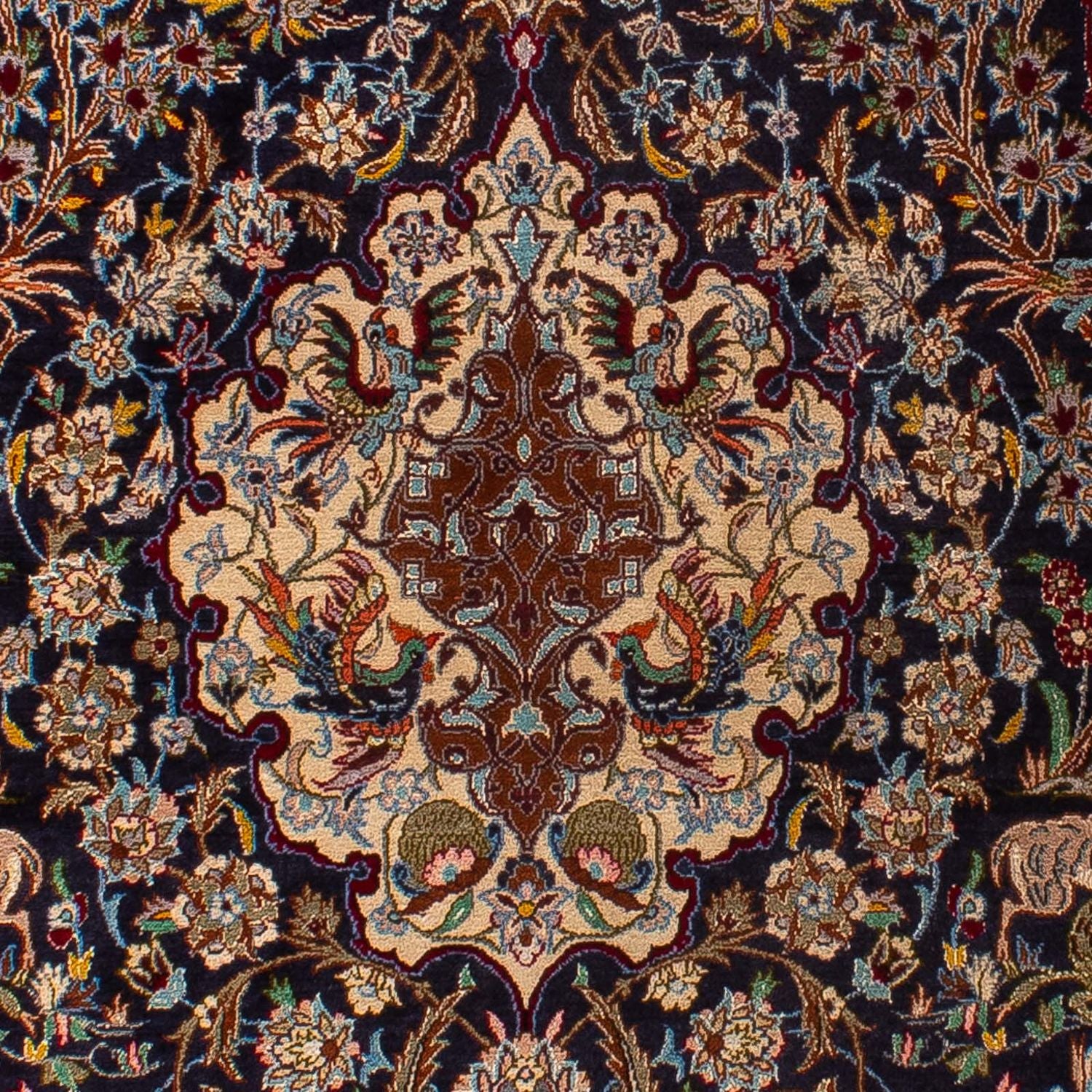 Tappeto Persero - Isfahan - Premio - 173 x 117 cm - blu scuro