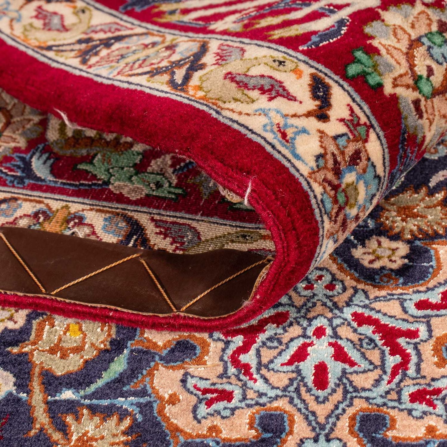 Tappeto Persero - Isfahan - Premio - 173 x 117 cm - blu scuro