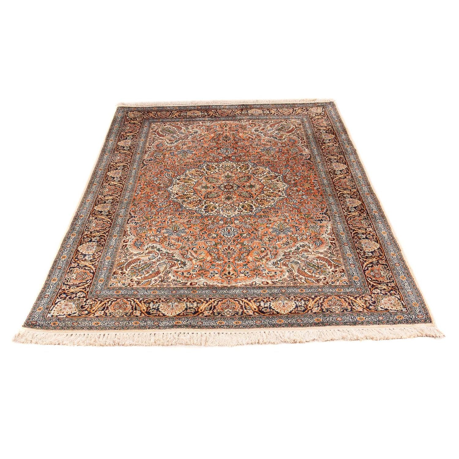 Tappeto di seta - Seta del Kashmir - 182 x 121 cm - marrone chiaro