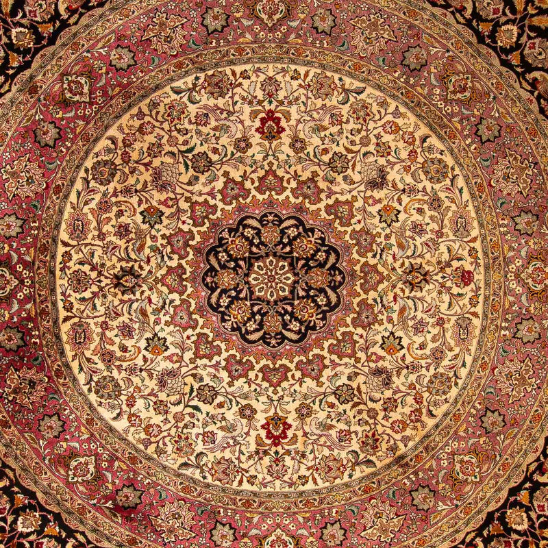 Tappeto Persero - Tabriz - Reale quadrato  - 300 x 294 cm - blu scuro