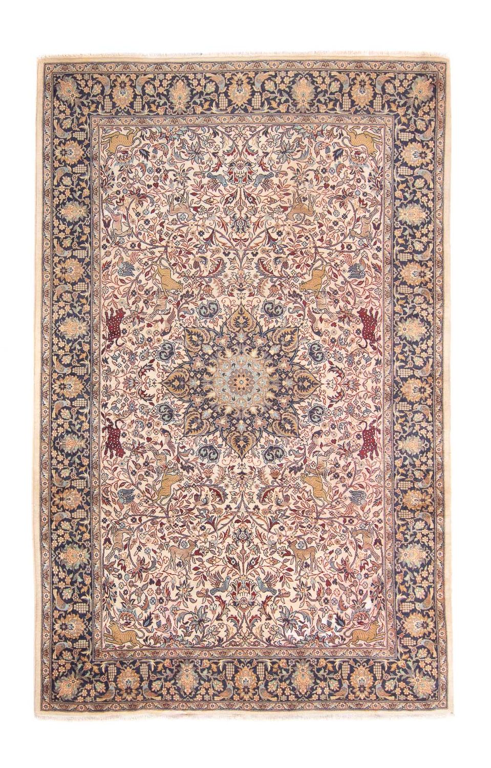 Tappeto orientale - Indo - 223 x 140 cm - marrone chiaro