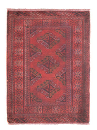 Tappeto Turkaman - 84 x 66 cm - rosso scuro