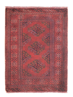 Tappeto Turkaman - 84 x 66 cm - rosso scuro