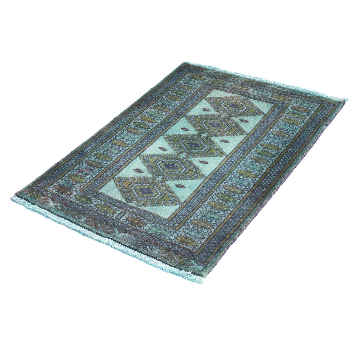 Tappeto Pakistani - 92 x 64 cm - blu chiaro