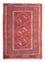 Tappeto Turkaman - 86 x 57 cm - rosso scuro