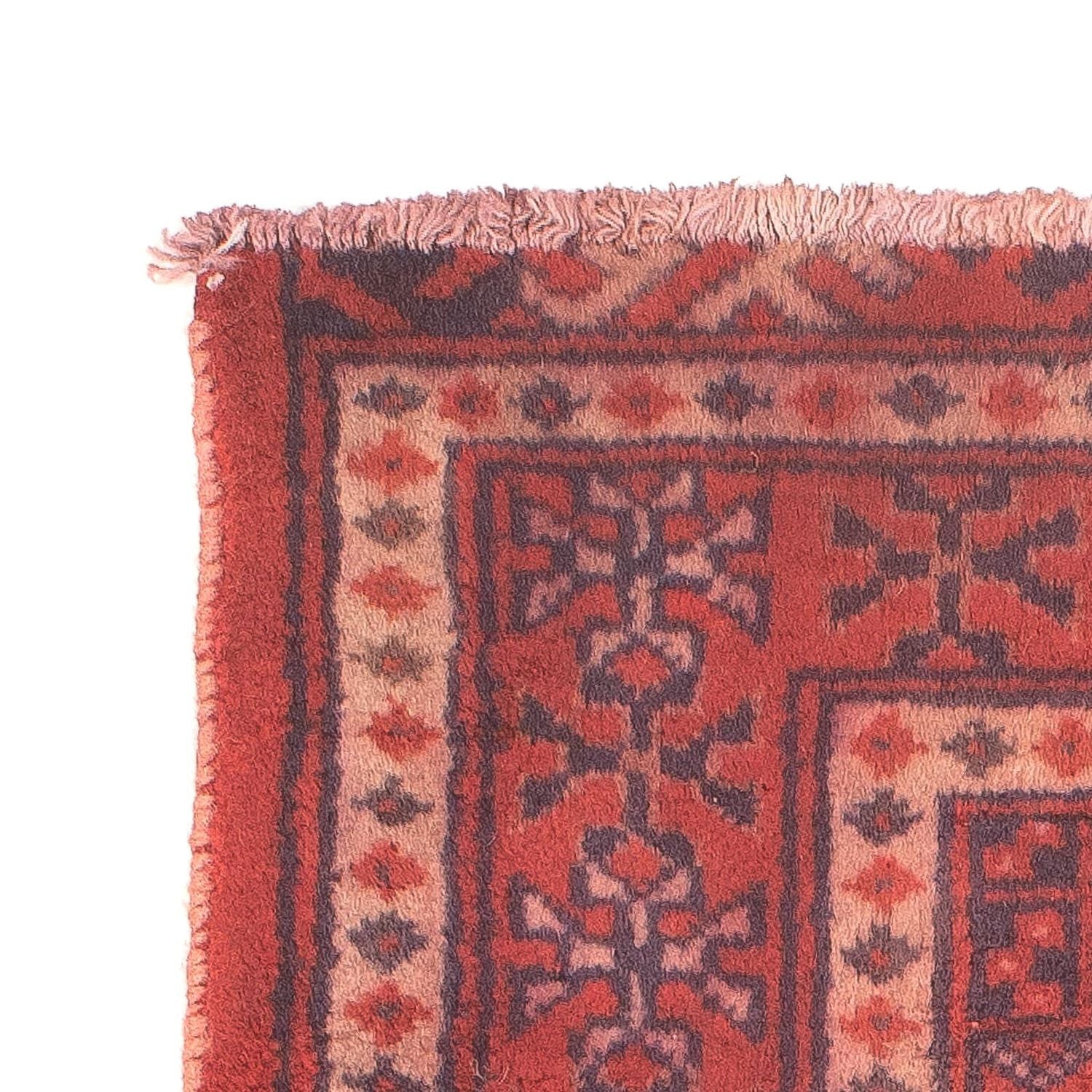 Tappeto Turkaman - 86 x 57 cm - rosso scuro