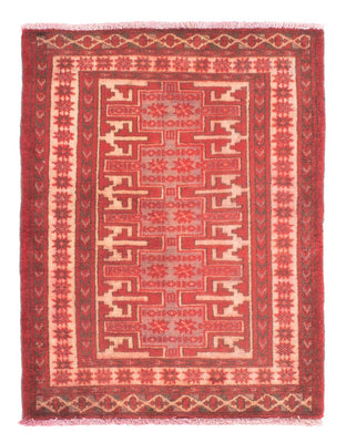 Tappeto Turkaman - 92 x 68 cm - rosso chiaro