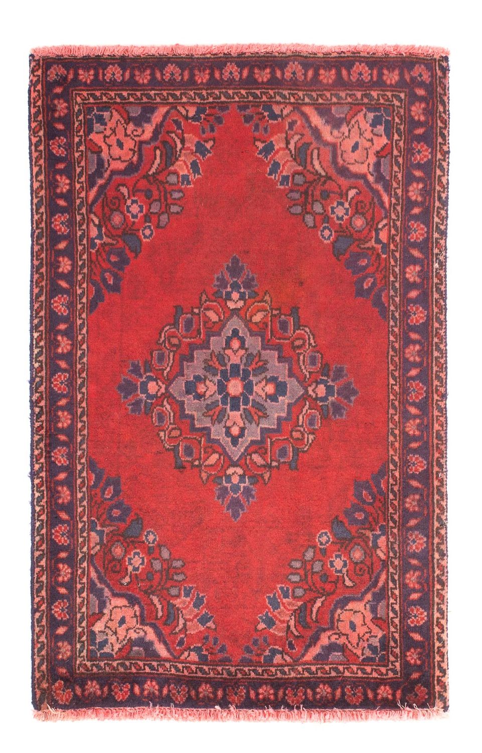 Tappeto Persero - Keshan - 87 x 57 cm - rosso scuro