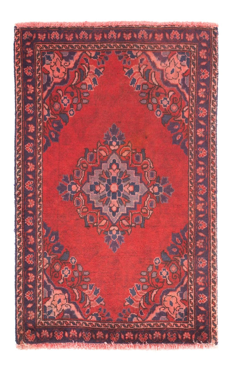 Tappeto Persero - Keshan - 87 x 57 cm - rosso scuro