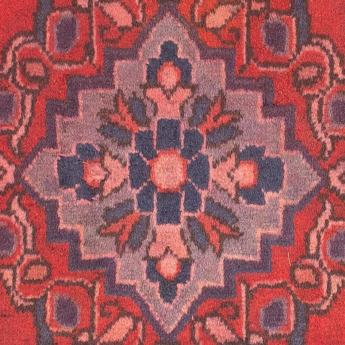 Tappeto Persero - Keshan - 87 x 57 cm - rosso scuro