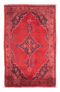 Tappeto Persero - Keshan - 94 x 60 cm - rosso scuro