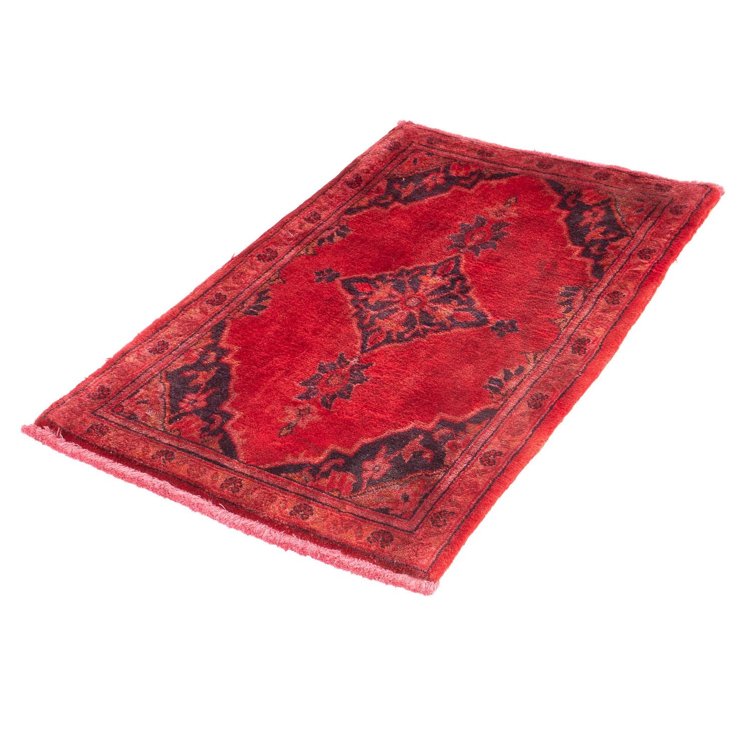 Tappeto Persero - Keshan - 94 x 60 cm - rosso scuro