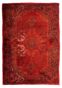Tappeto Persero - Keshan - 93 x 60 cm - rosso scuro