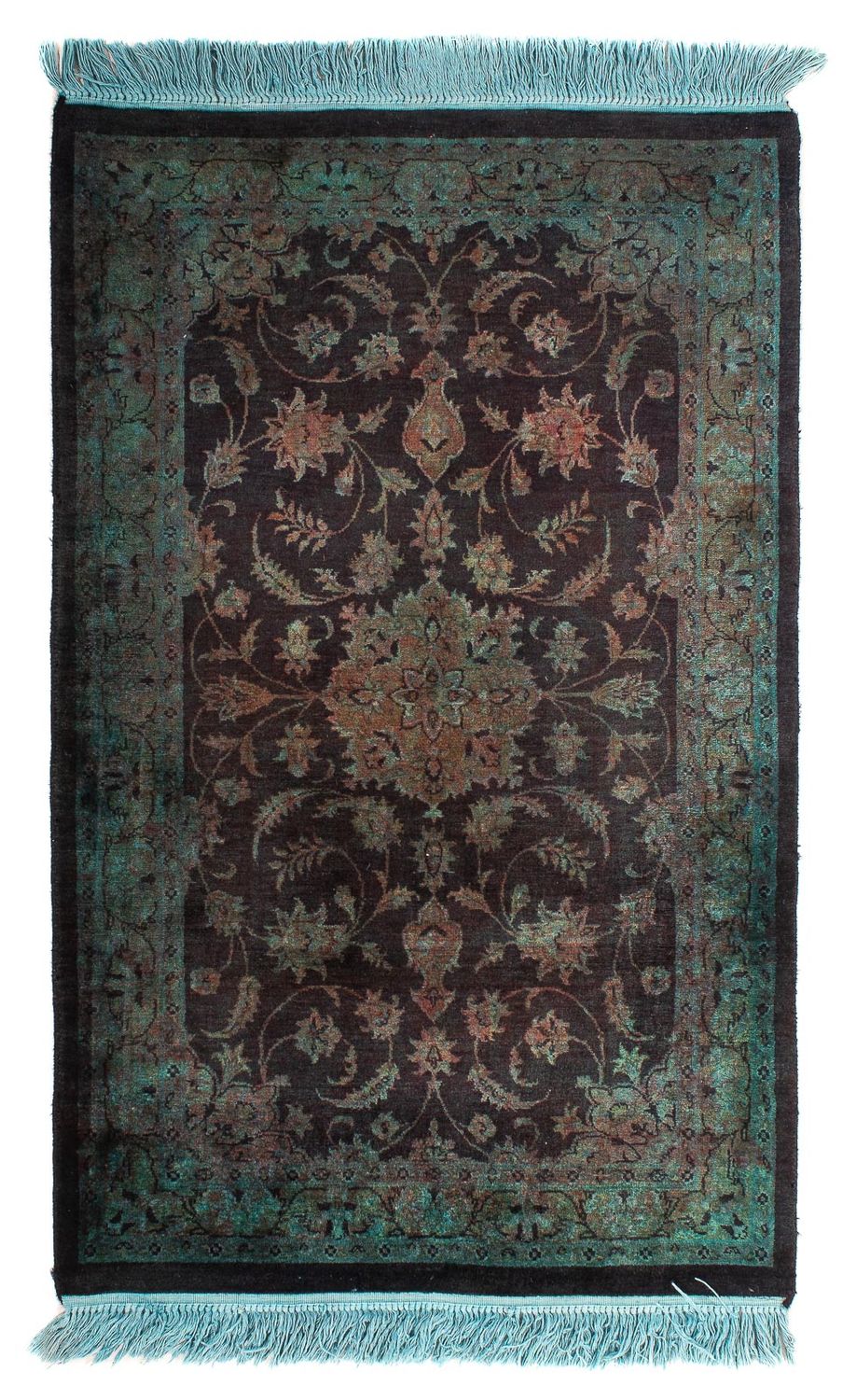 Tappeto orientale - Indo - 130 x 76 cm - blu chiaro
