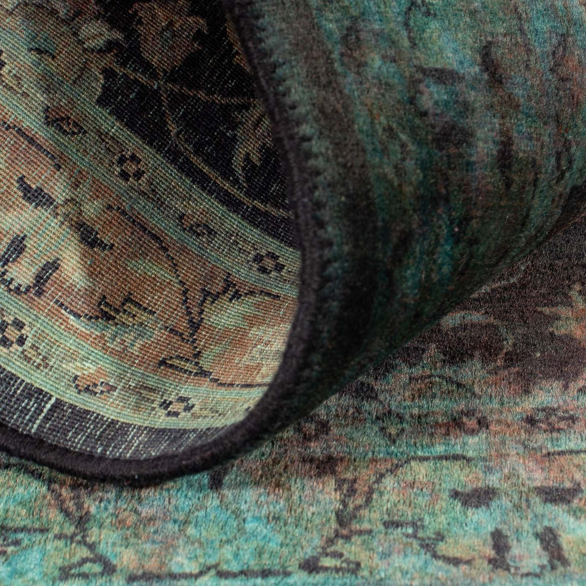 Tappeto orientale - Indo - 130 x 76 cm - blu chiaro