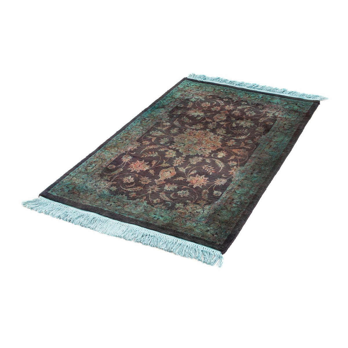 Tappeto orientale - Indo - 130 x 76 cm - blu chiaro