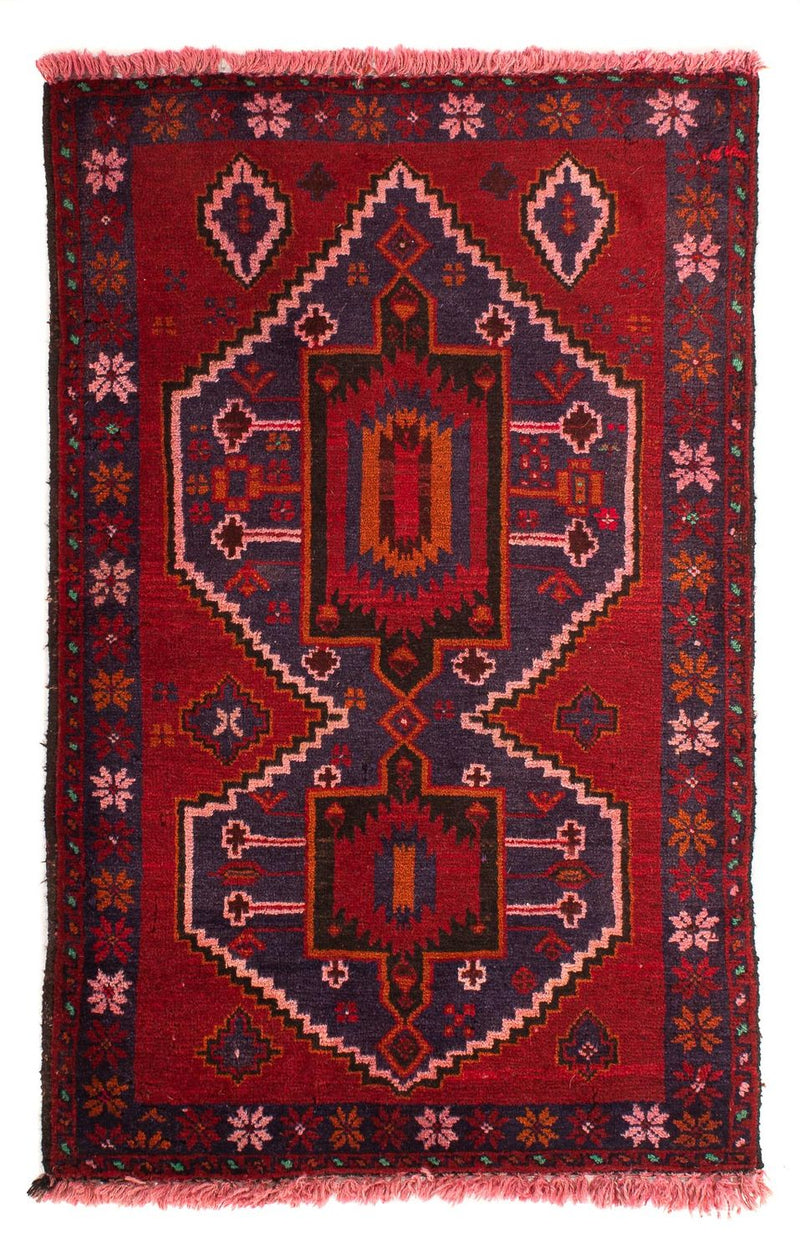 Tappeto Belutsch - 125 x 87 cm - rosso scuro