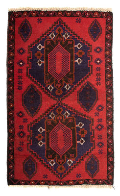 Tappeto Belutsch - 140 x 92 cm - rosso scuro