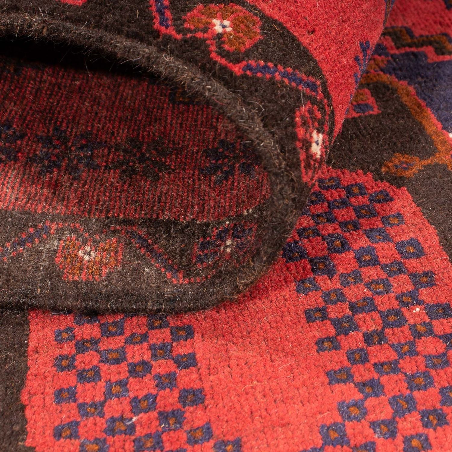 Tappeto Belutsch - 140 x 92 cm - rosso scuro