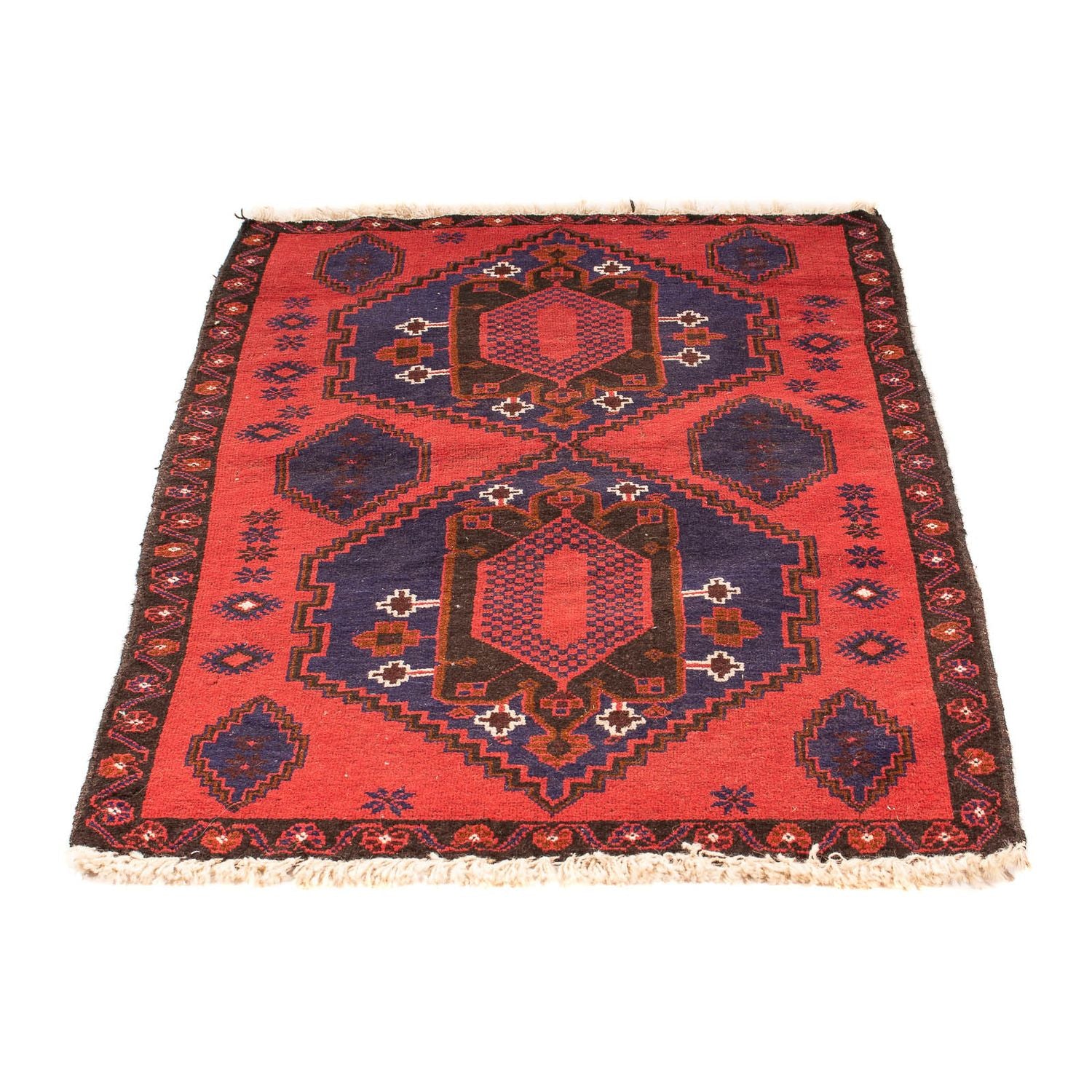 Tappeto Belutsch - 140 x 92 cm - rosso scuro