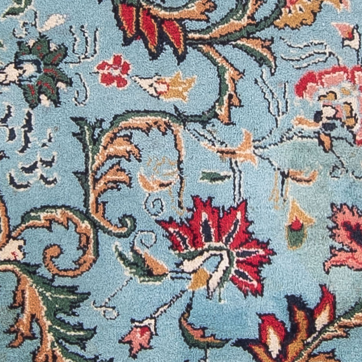 Tappeto orientale - Indo - 194 x 81 cm - blu chiaro