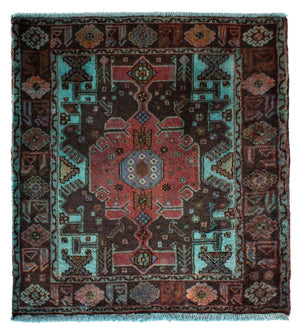 Tappeto Persero - Nomade quadrato  - 108 x 101 cm - multicolore