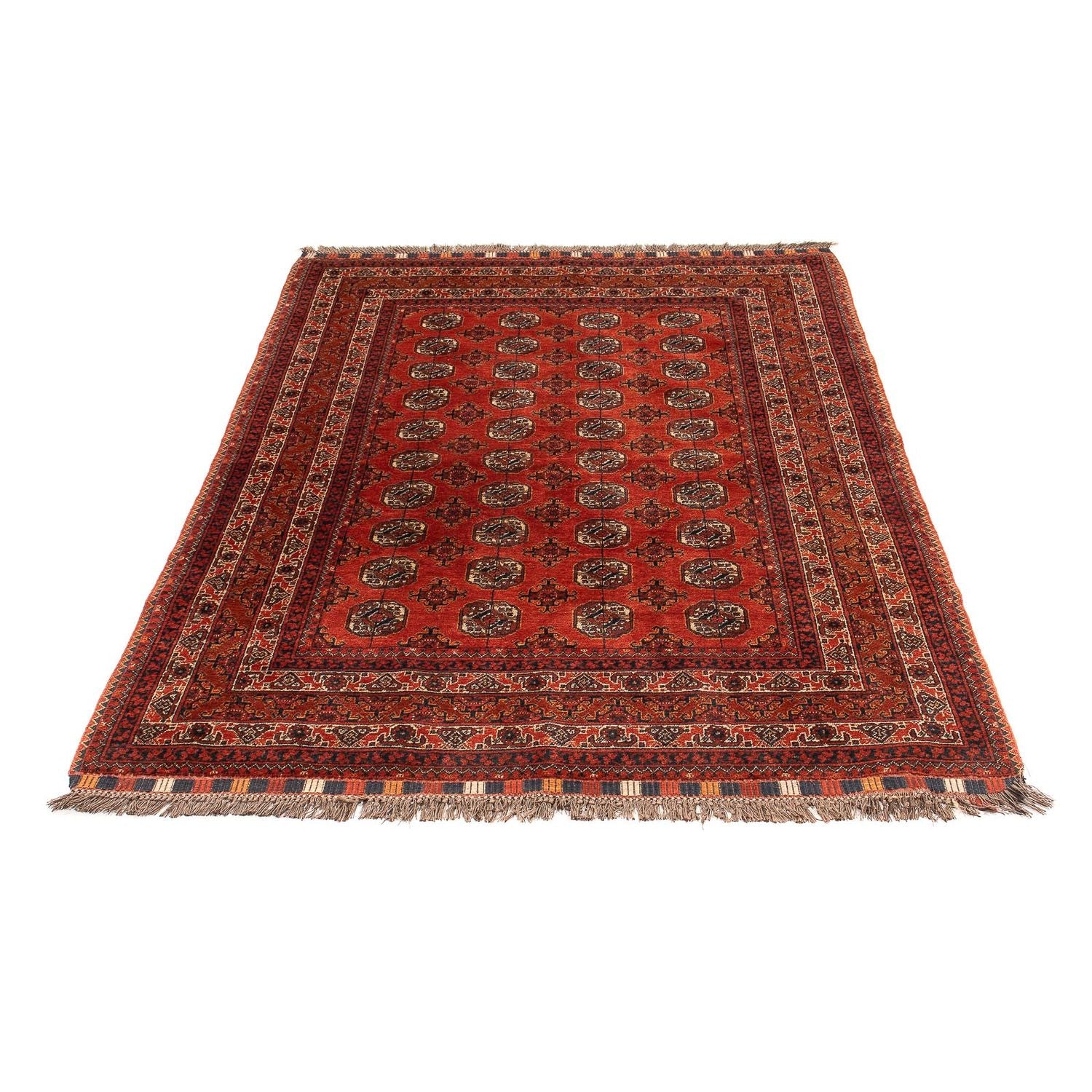 Tappeto afgano - Bukhara - 199 x 124 cm - rosso scuro