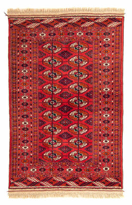 Tappeto Turkaman - 123 x 83 cm - rosso scuro