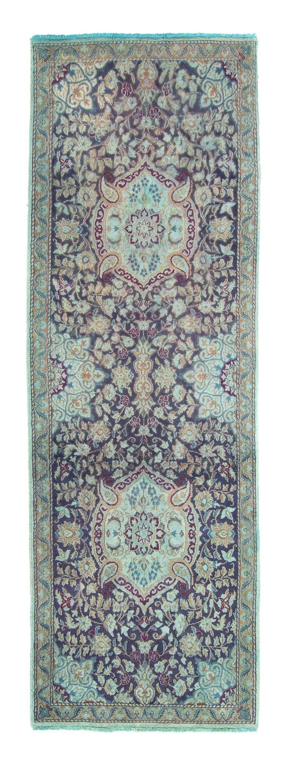 Tappeto corsia Tappeto Persero - Nain - Reale - 290 x 92 cm - blu scuro