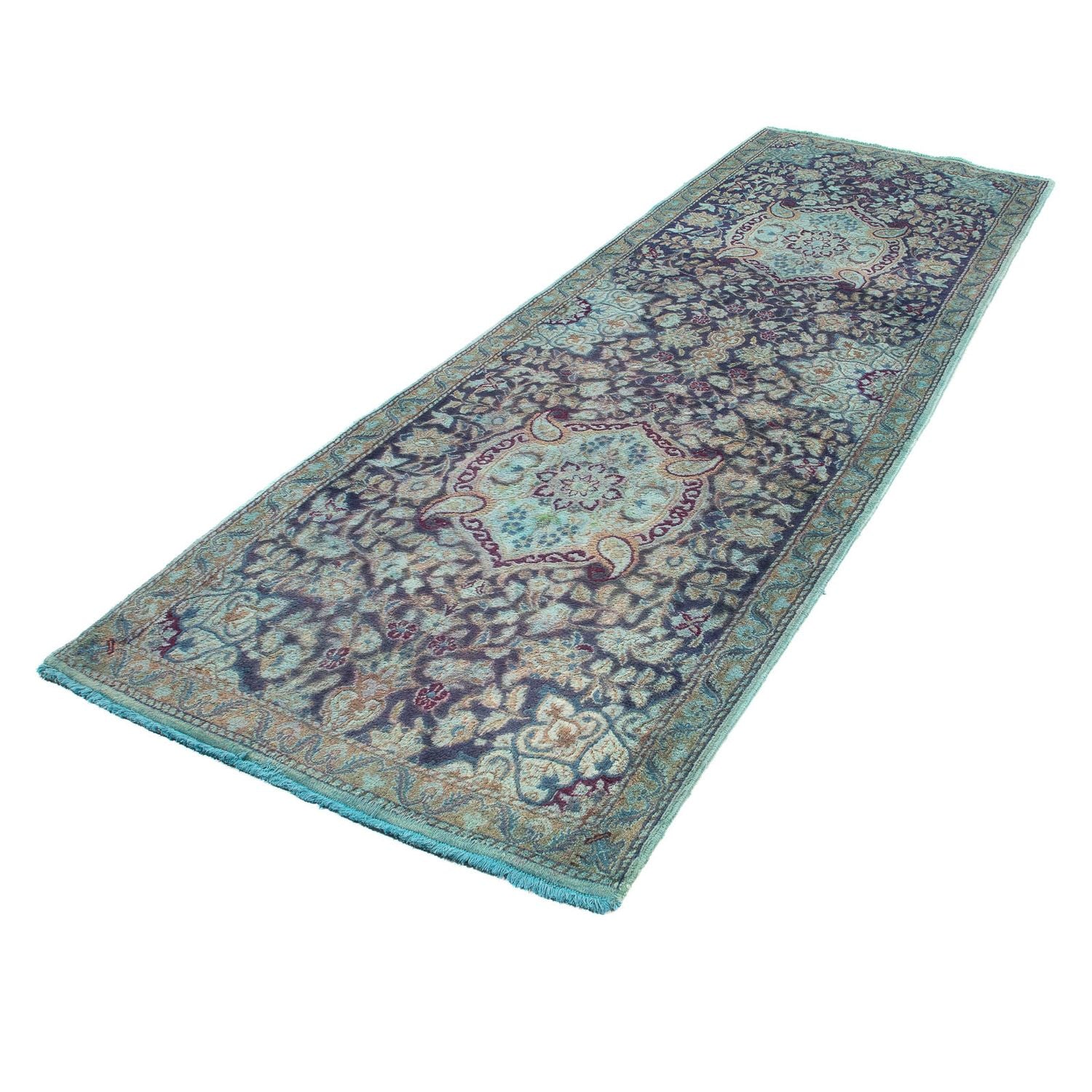 Tappeto corsia Tappeto Persero - Nain - Reale - 290 x 92 cm - blu scuro