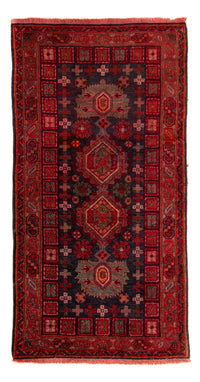 Tappeto Belutsch - 154 x 78 cm - rosso scuro