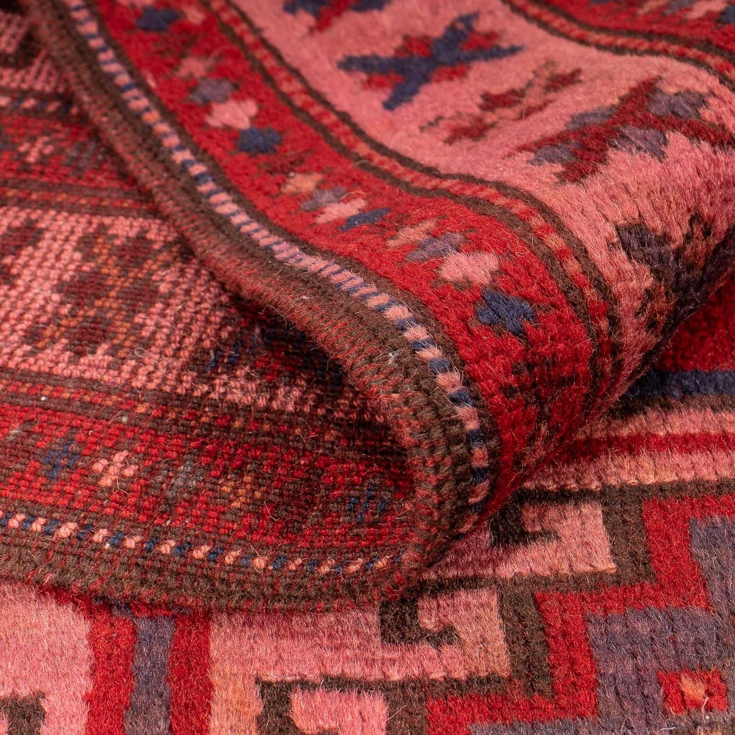 Tappeto Belutsch - 131 x 104 cm - rosso chiaro