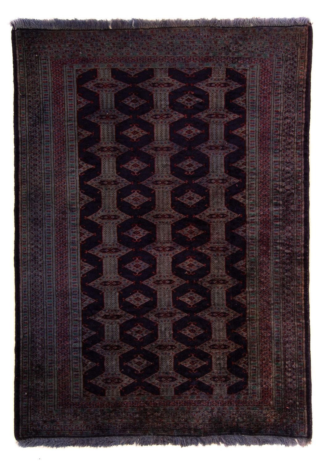 Tappeto Turkaman - 147 x 108 cm - marrone scuro