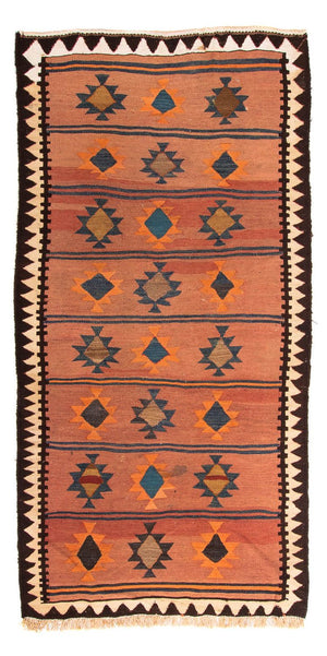 Tappeto corsia Tappeto Kelim - Vecchio - 260 x 140 cm - multicolore