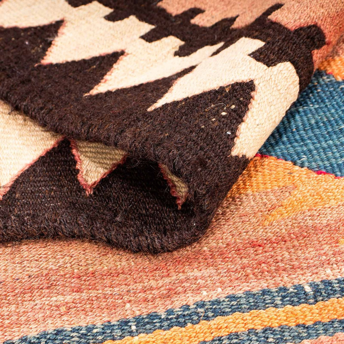 Tappeto corsia Tappeto Kelim - Vecchio - 260 x 140 cm - multicolore