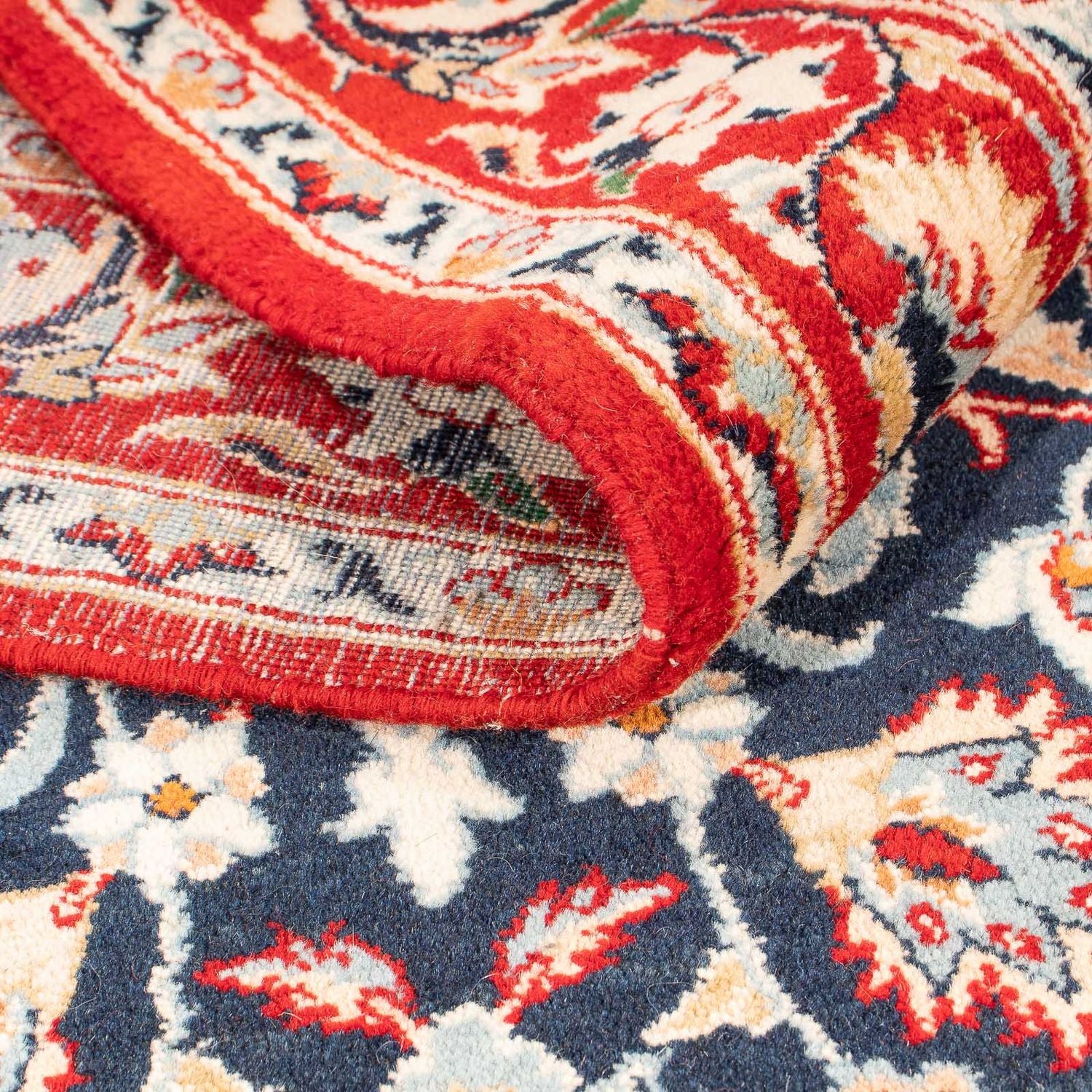 Tappeto corsia Tappeto Persero - Isfahan - Premio - 175 x 100 cm - blu scuro