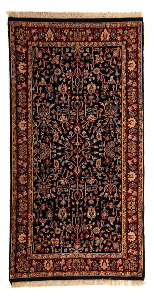 Tappeto corsia Tappeto orientale - Indo - 170 x 85 cm - blu scuro