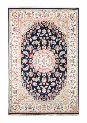 Tappeto orientale - Nain - Indus - 200 x 134 cm - blu scuro