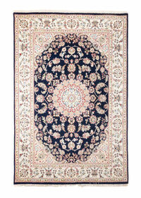 Tappeto orientale - Nain - Indus - 200 x 134 cm - blu scuro