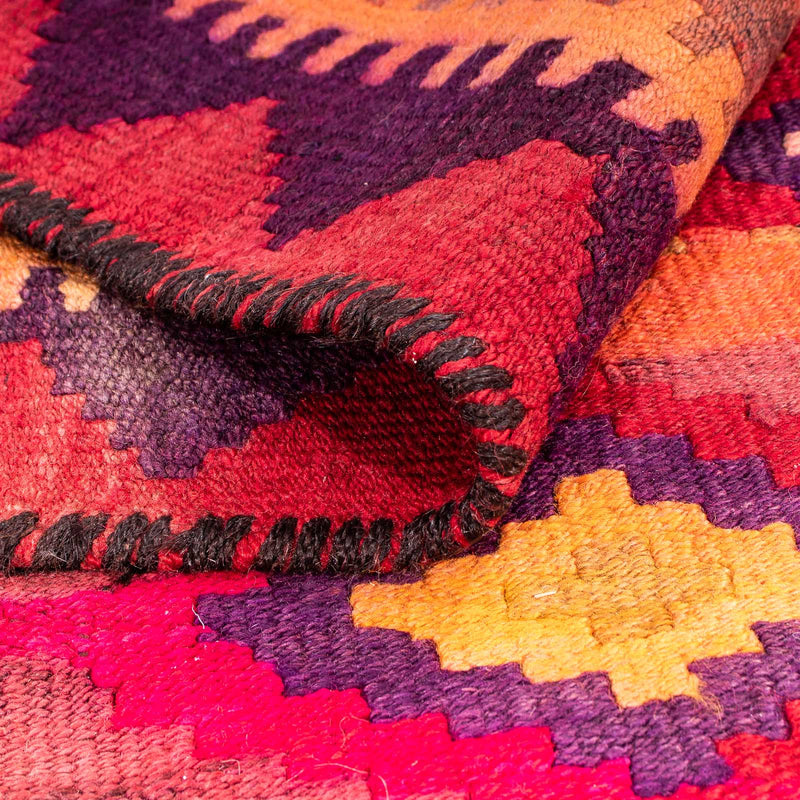 Tappeto corsia Tappeto Kelim - Vecchio - 285 x 145 cm - multicolore