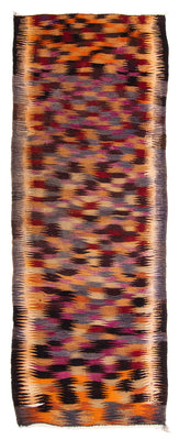 Tappeto corsia Tappeto Kelim - Vecchio - 305 x 105 cm - multicolore