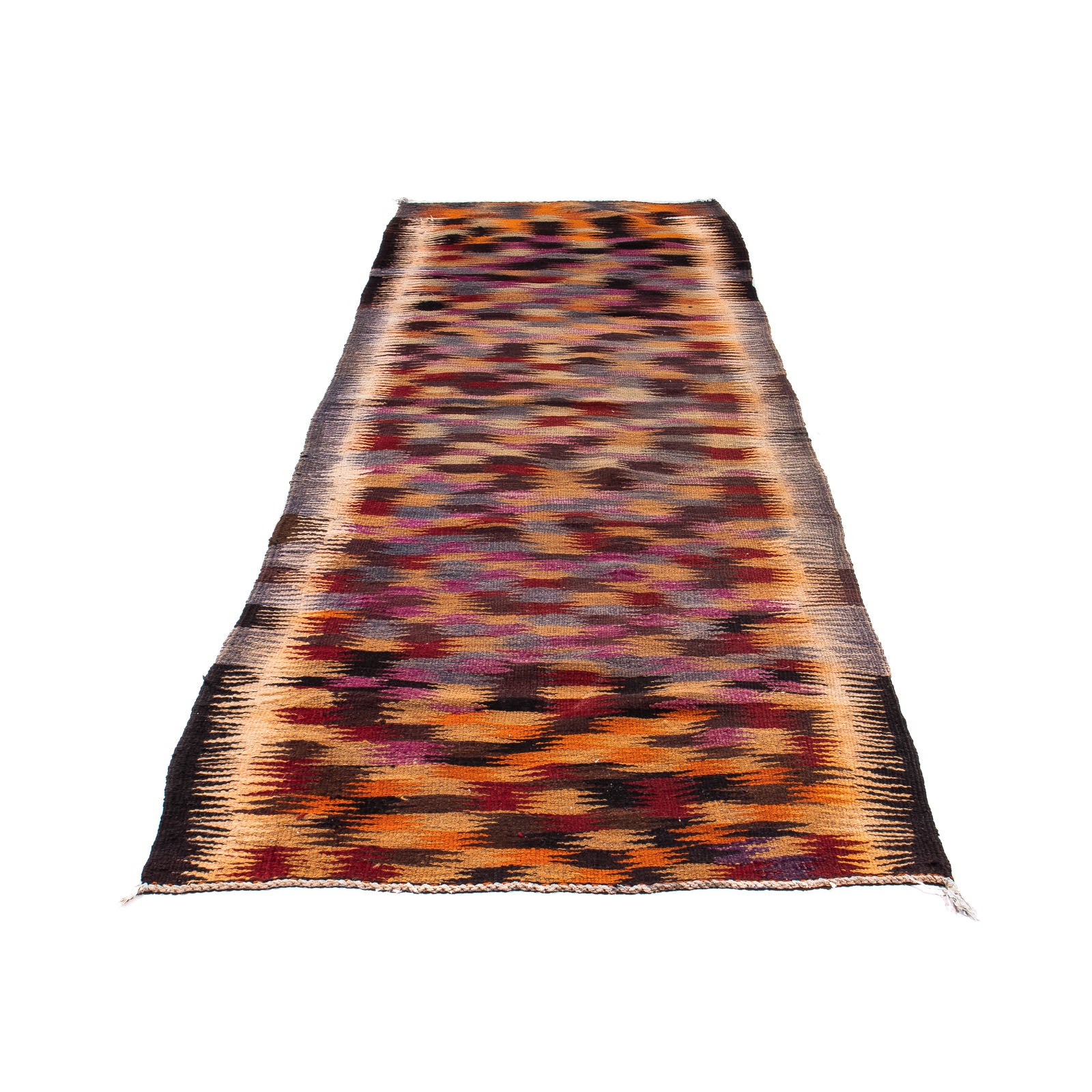 Tappeto corsia Tappeto Kelim - Vecchio - 305 x 105 cm - multicolore