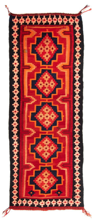 Tappeto corsia Tappeto Kelim - Vecchio - 285 x 100 cm - multicolore