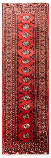 Tappeto corsia Tappeto Turkaman - 369 x 106 cm - rosso