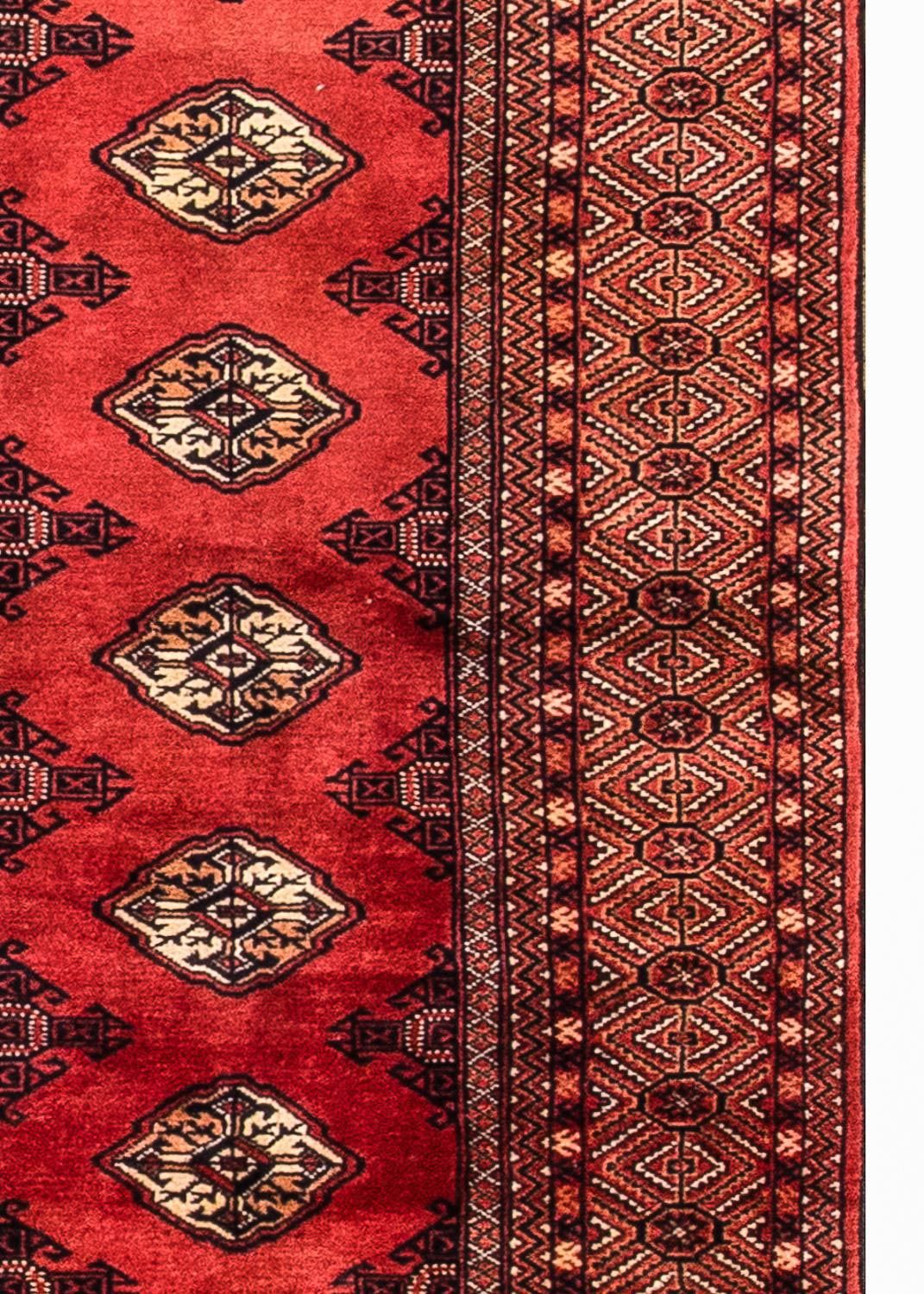 Tappeto corsia Tappeto Turkaman - 369 x 106 cm - rosso