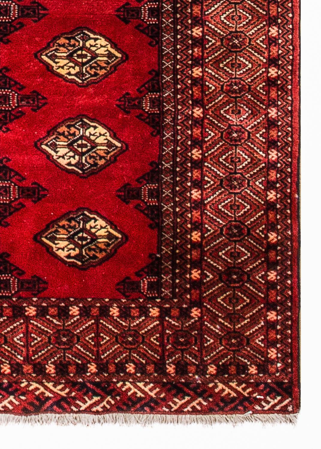 Tappeto corsia Tappeto Turkaman - 369 x 106 cm - rosso