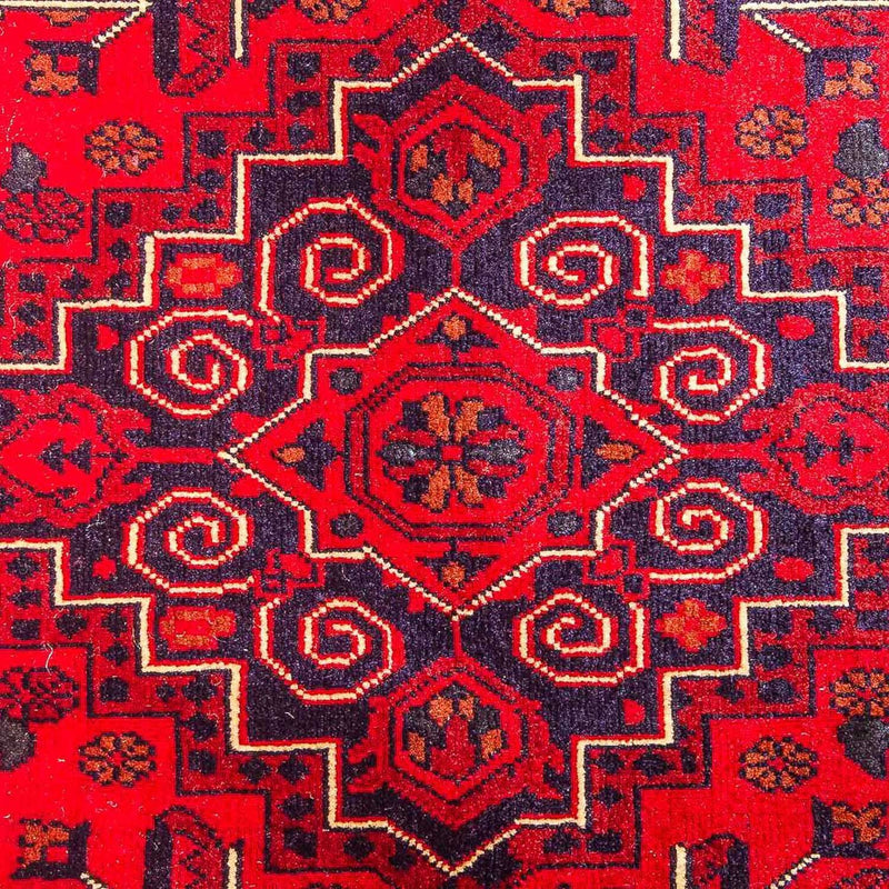 Tappeto corsia Tappeto afgano - Kunduz - 286 x 81 cm - rosso